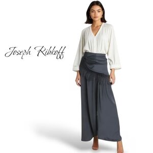 Joseph Ribkoff Boho Macrame High Waist Wrap Wide Leg LDS Pant